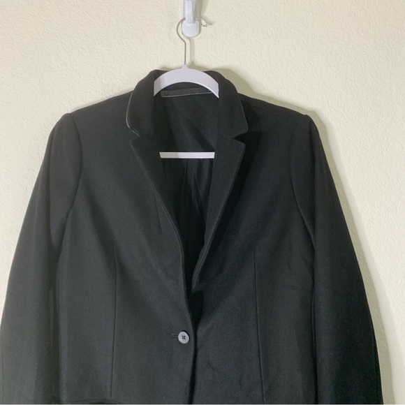 All Saints womens Black Wool one button Leni Coat 6 - Picture 3 of 12